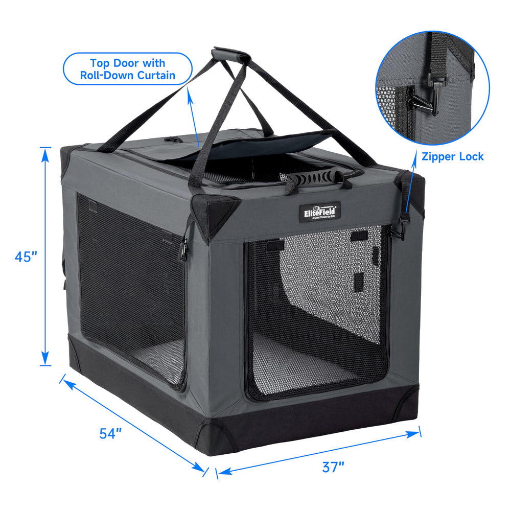 EliteField cage rideau haut fournissant ombrage et protection partielle.