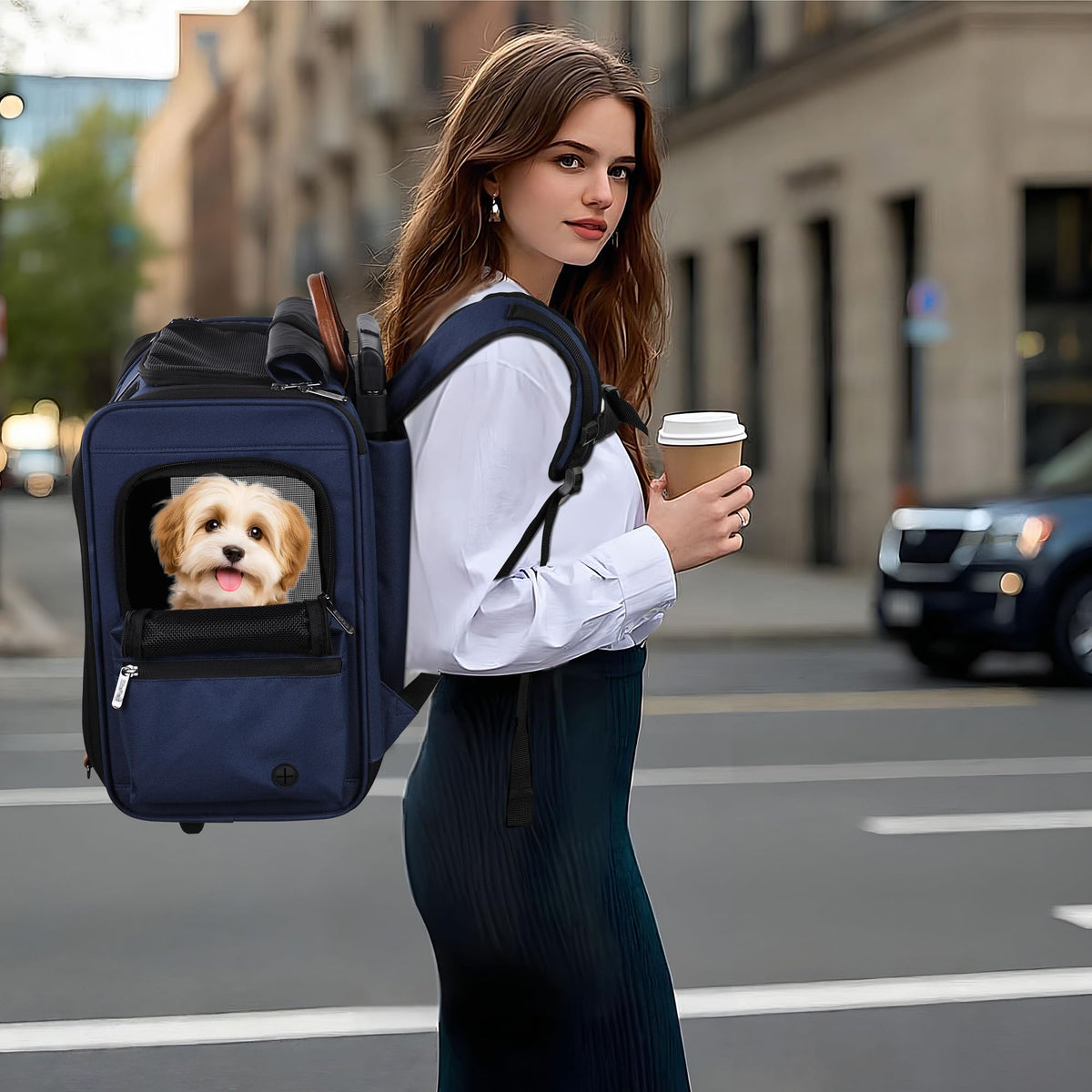 EliteField Deluxe sac-dos animaux, vue avant, pratique et léger pour voyager.