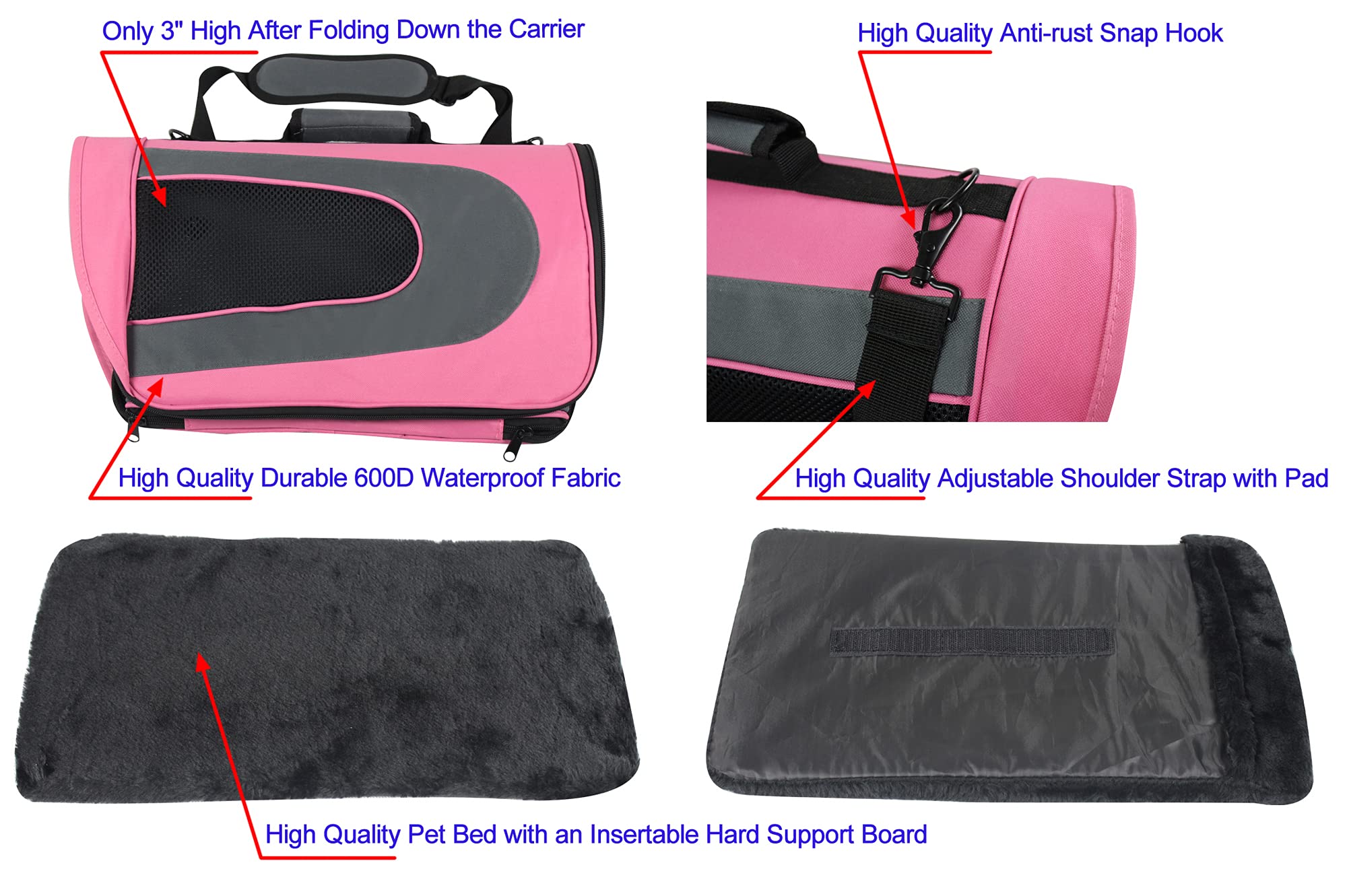 EliteField transporteur doux pour animaux – tissu 600D imperméable et durable