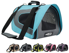 EliteField Deluxe Soft Pet Carrier vue avant avec maillage pour ventilation et confort