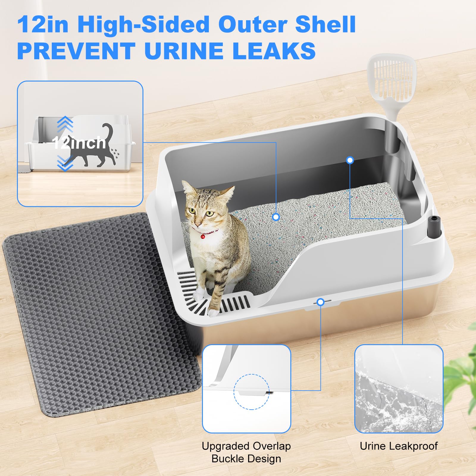 Ellenpent XL grand-format offre espace adequat pour plusieurs chats.