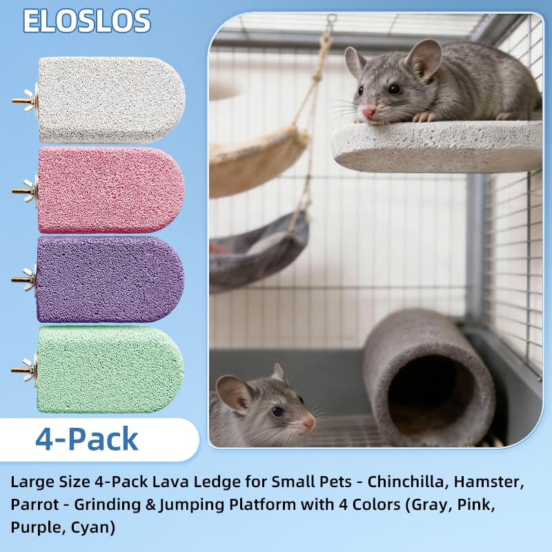 Eloslos Lava Ledge pour hamster, surface rugueuse pour ronger et grimper.