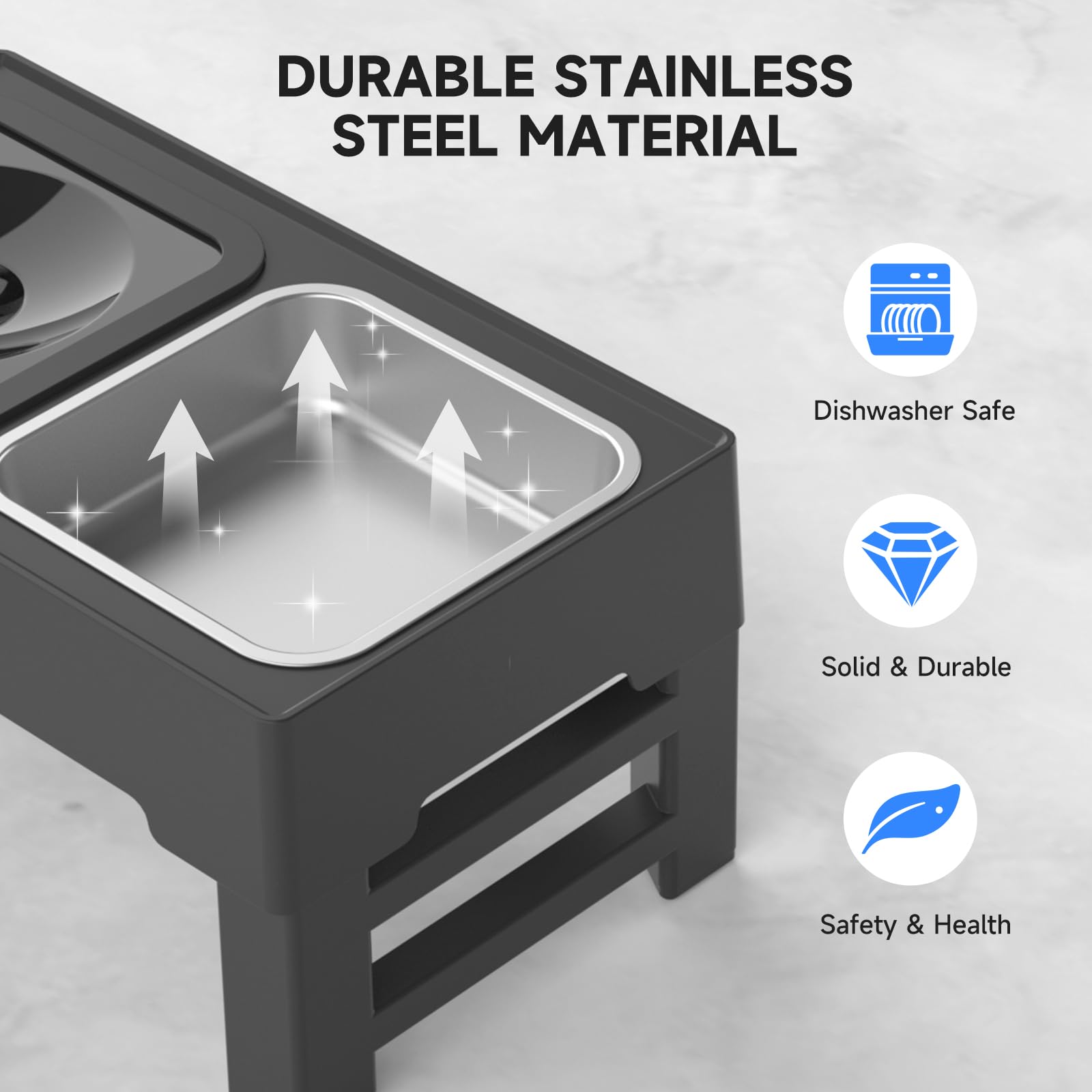 NETTOYAGE facile: gamelle inox ELS PET compatible lave-vaisselle.