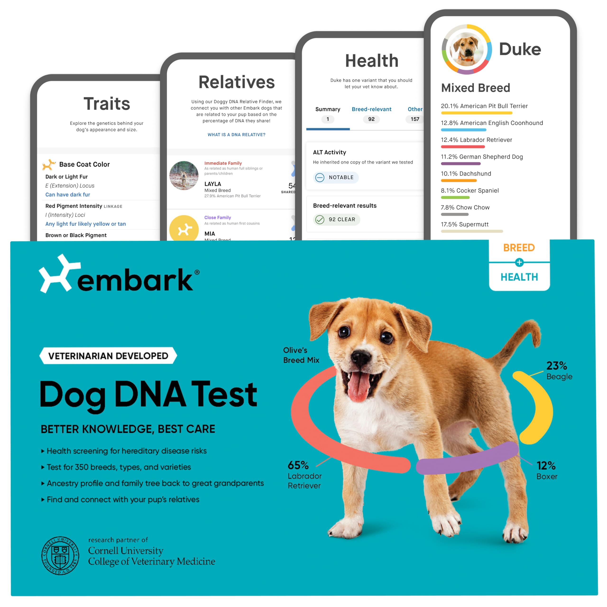 Embark Kit ADN Chien: identification de la race précise pour mieux comprendre votre compagnon.