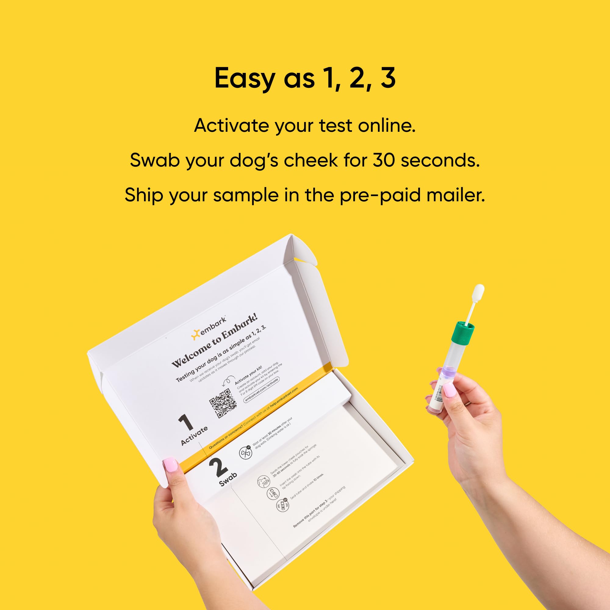 Embark swab-preparation-dossier: instructions claires pour préparer le prélèvement