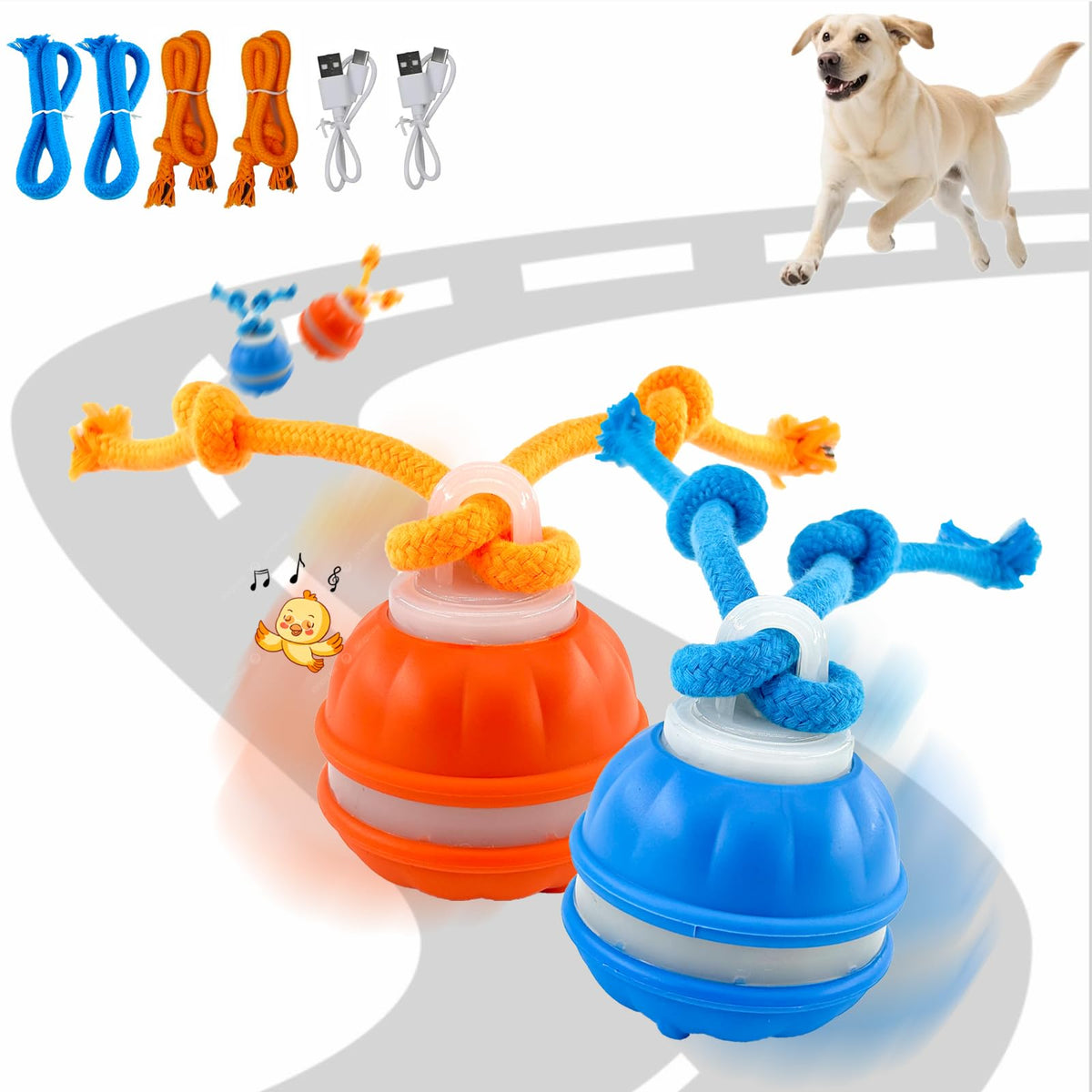 emeqzoa balle-interactive-p06-chien stimule l'instinct et l attention