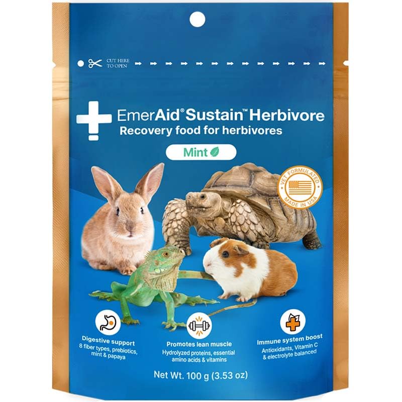 EMERAID Sustain Menthe herbivore dans son emballage, ration pratique et complète.