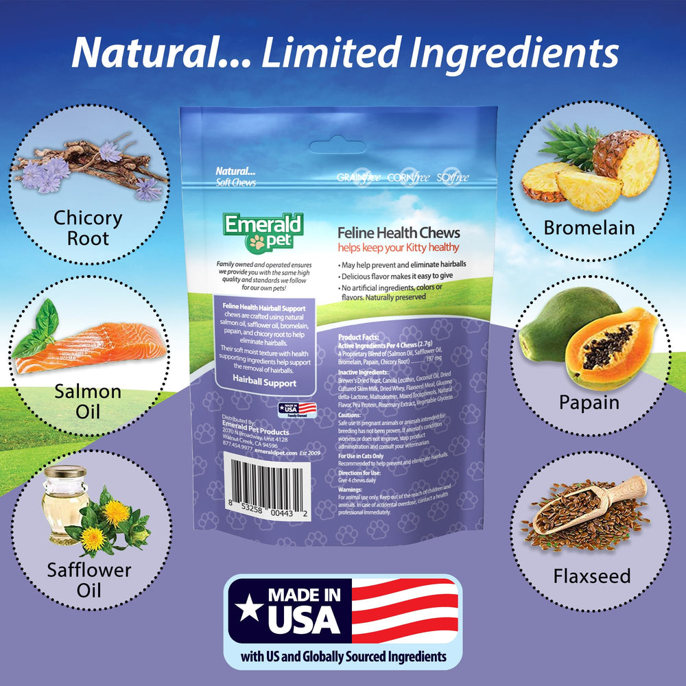 Prébiotique chicorée nourrissant l'intestin félin, Emerald Pet