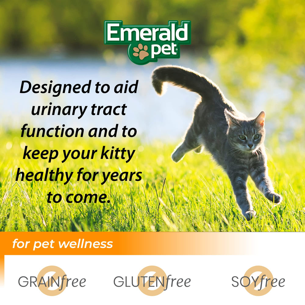 Emerald Pet Feline Health Chews UT Support sans céréales, convient aux sensibilités.