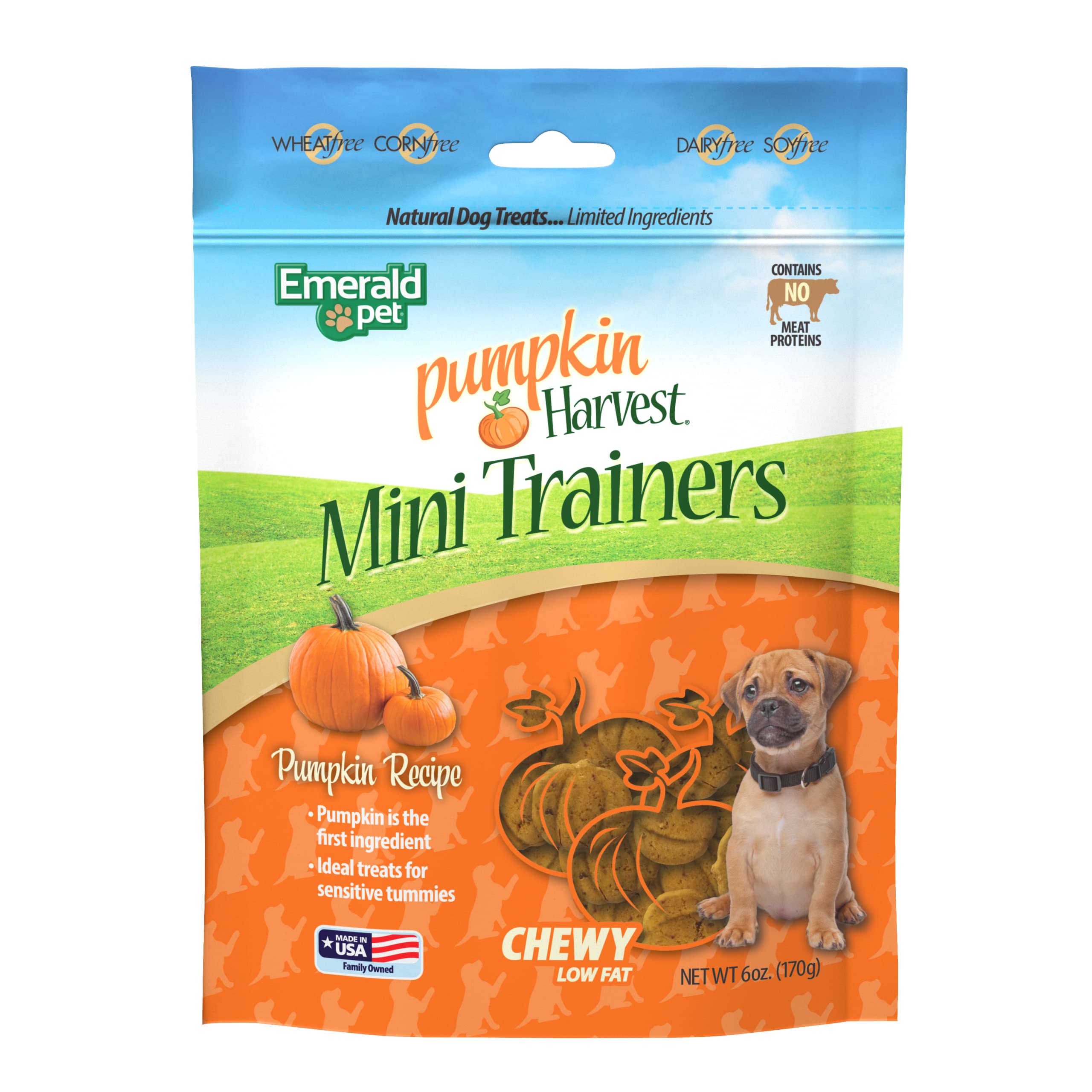 Emerald Pet Pumpkin Harvest Mini Trainers – portion mini idéale pour l'entraînement quotidien.