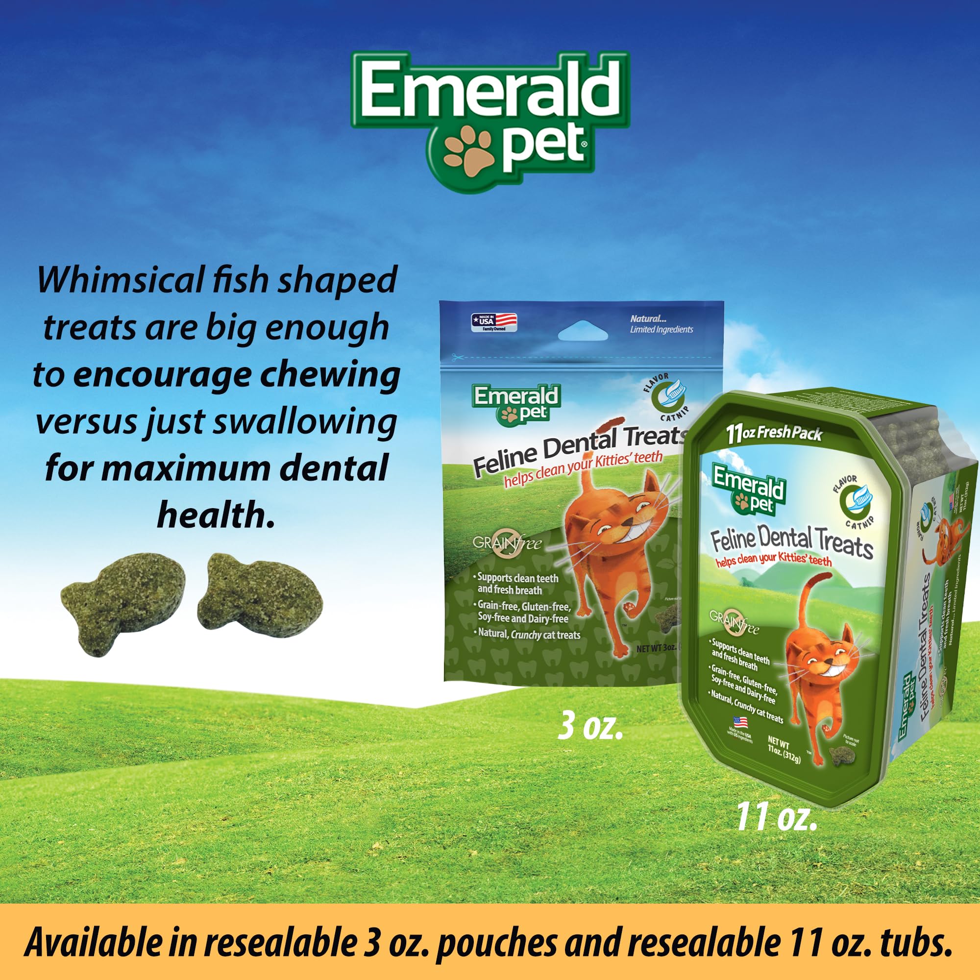 Formule sans céréales et sans allergènes pour chats sensibles avec Emerald Pet.