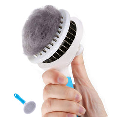 Brosse eMMiuss pour chats avec brins inox pour démêler en douceur