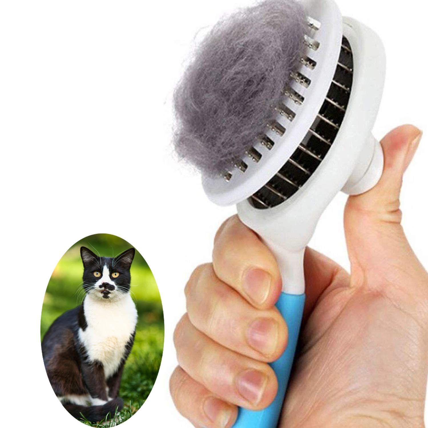 Bouton de nettoyage d'une touche par eMMiuss libérant les poils rapidement
