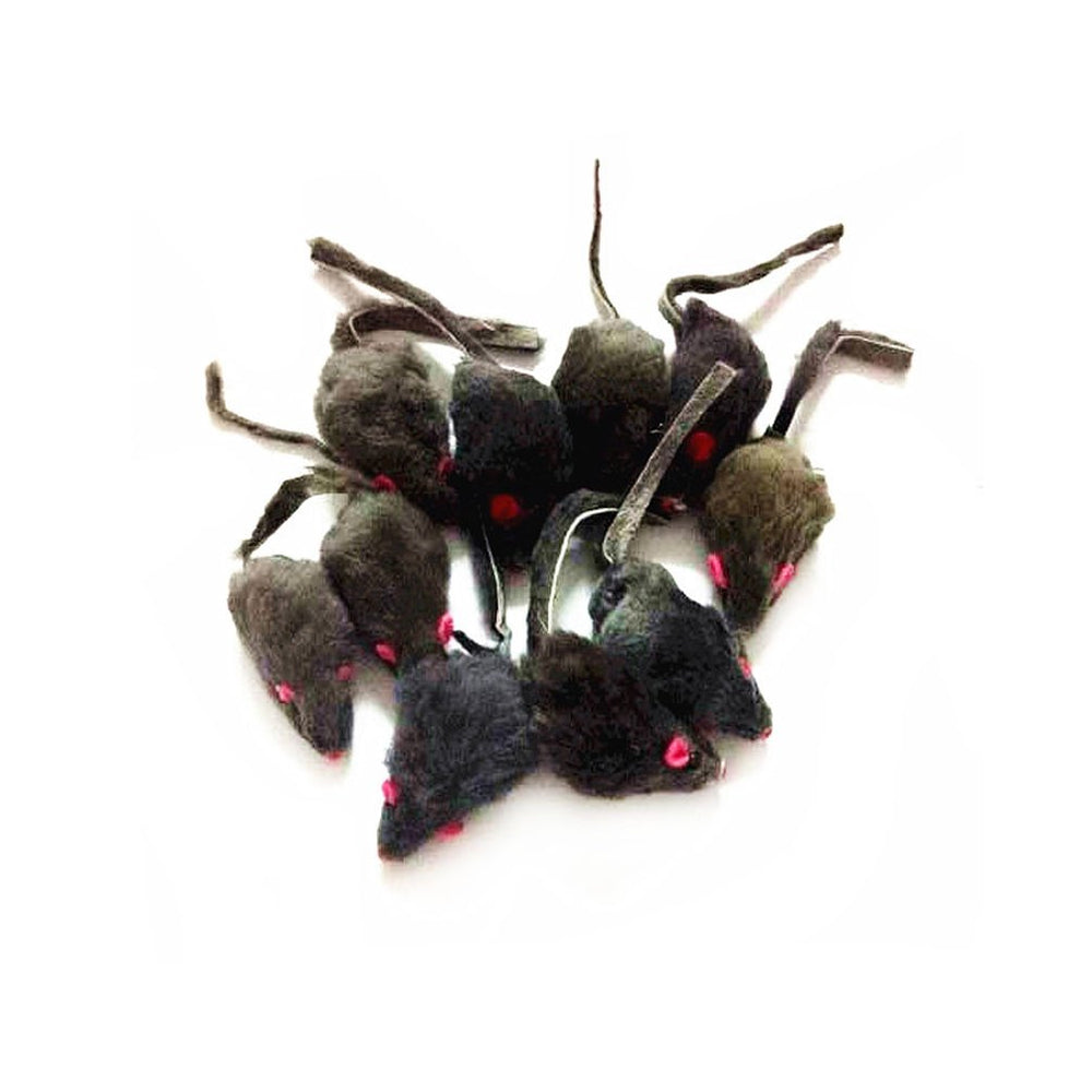 emours souris peluche gris avec sons pour encourager la poursuite