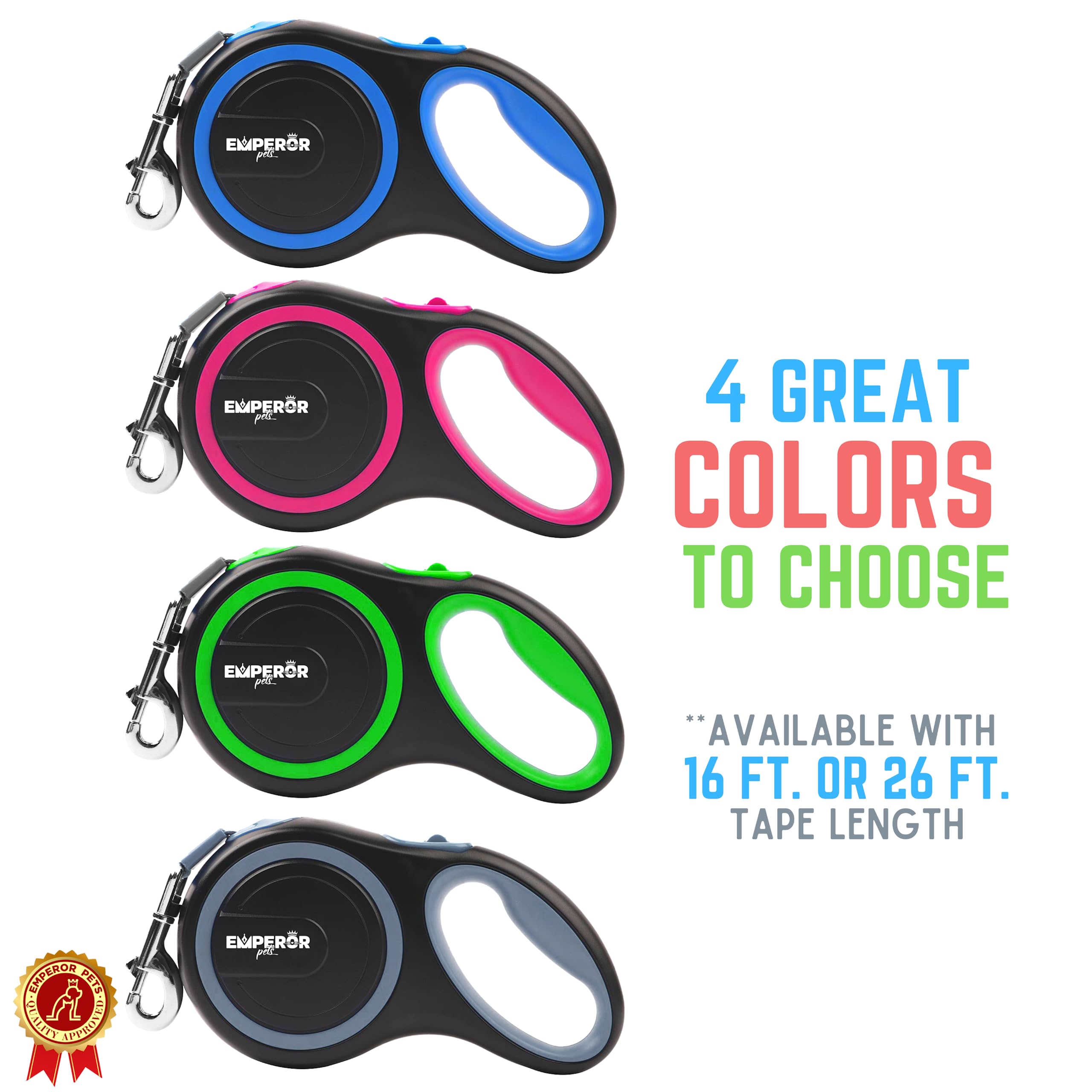 EMPEROR PETS: poignée anti-glisse offrant confort et maîtrise lors des sorties