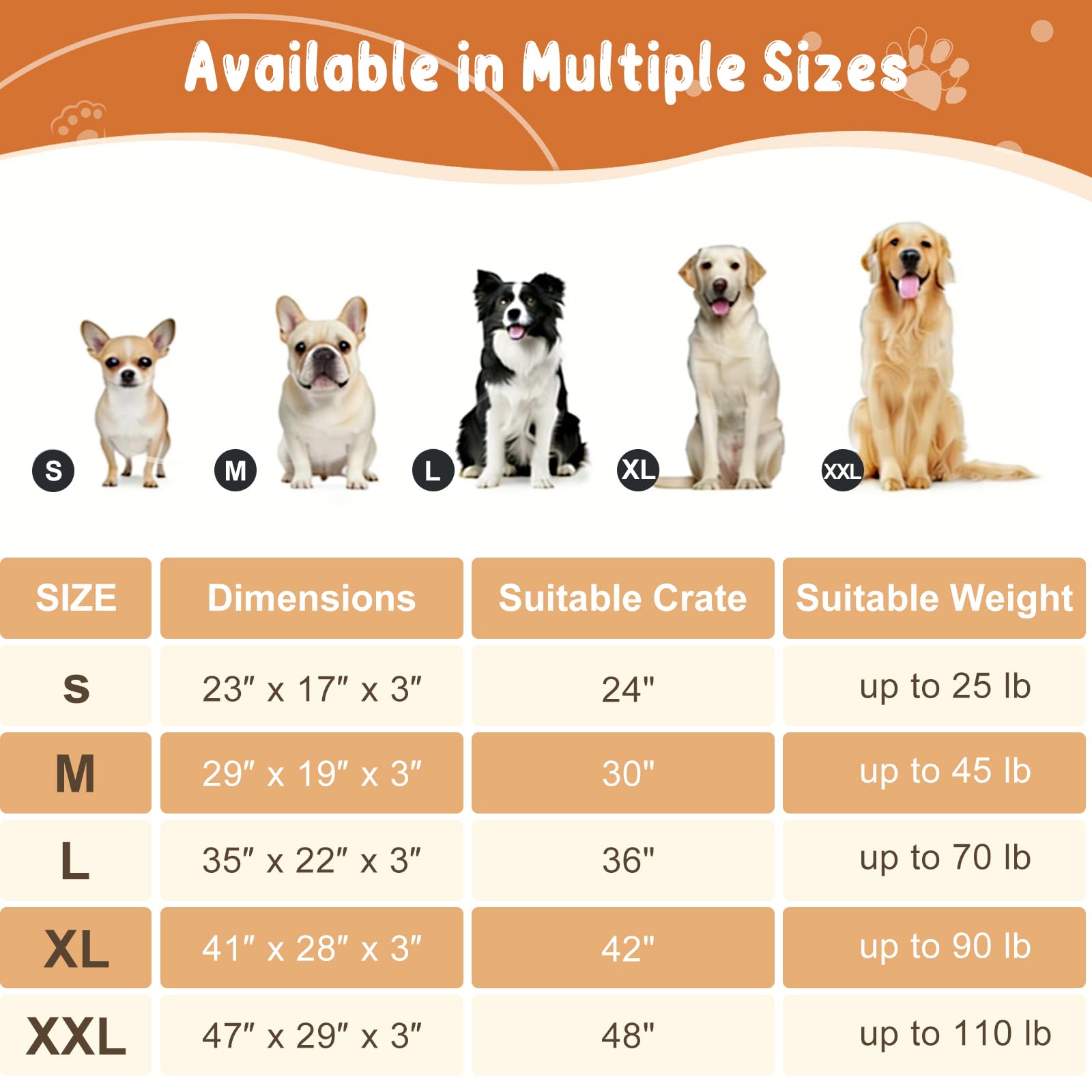 Garnissage dense EMPSIGN, soutien ferme pour chien