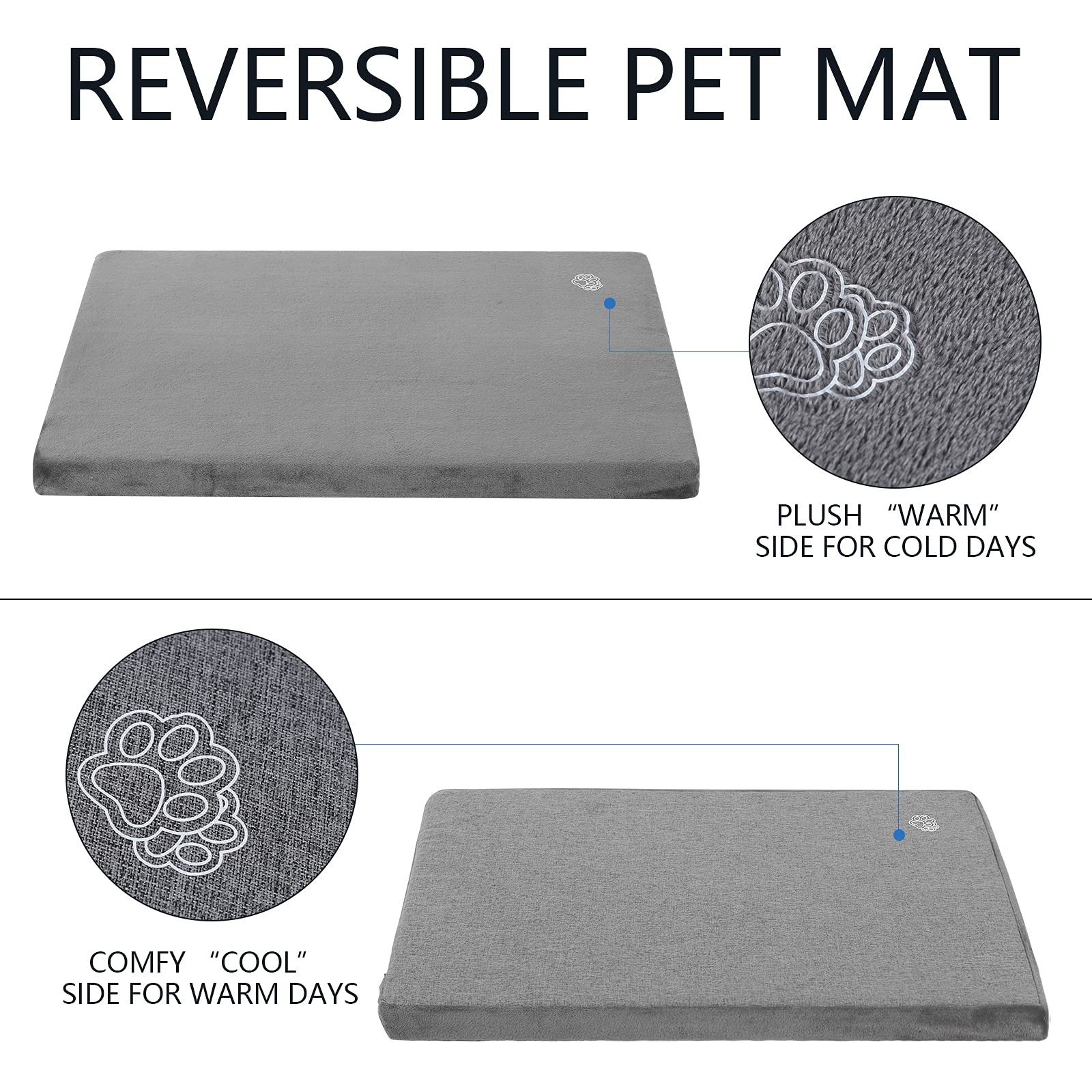 EMPSIGN matelas chien imperméable protégeant la mousse