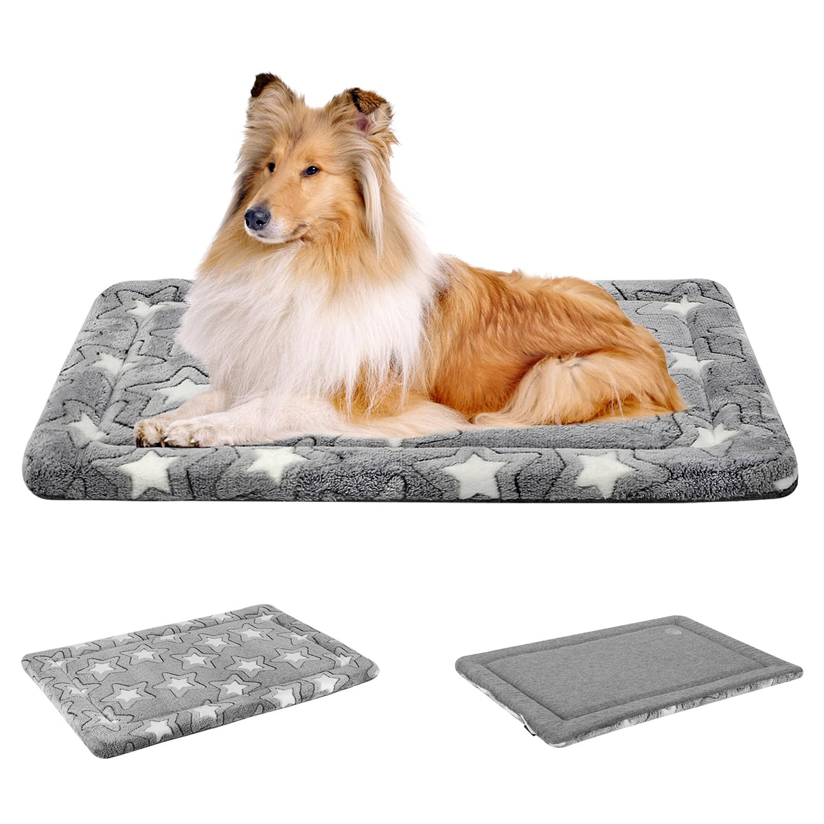 EMPSIGN Tapis-Chien XXL montrant dimensions 120x72 cm pour grands chiens.