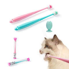 Brosse EMST pour chats et chiens avec tête 360 degrés en bleu, nettoyage en profondeur