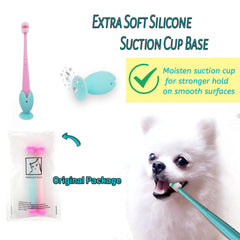 Brosse EMST pour chats et chiens couleur rose, poils en silicone doux