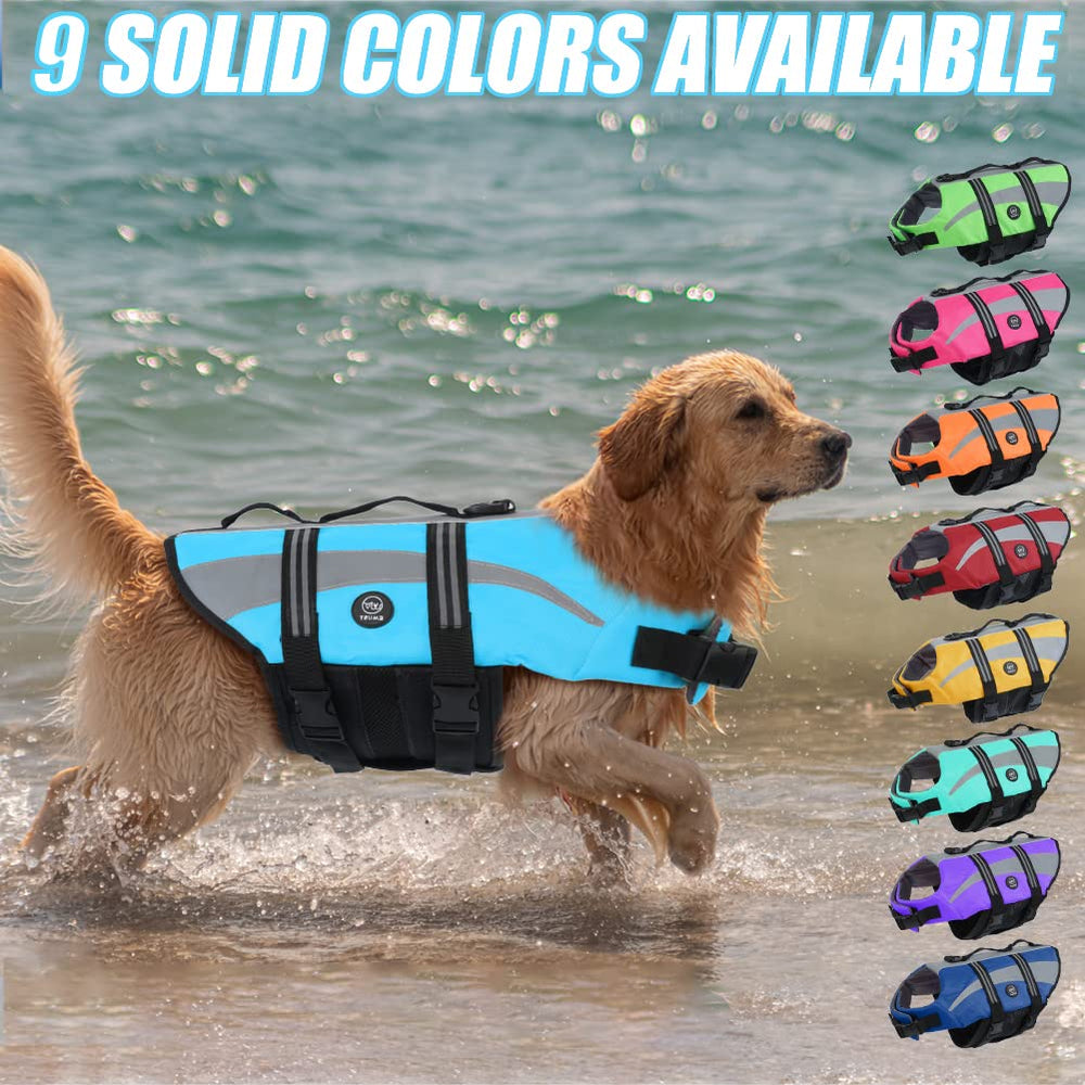 EMUST gilet sauvetage chien bleu idéal pour piscine et bateau