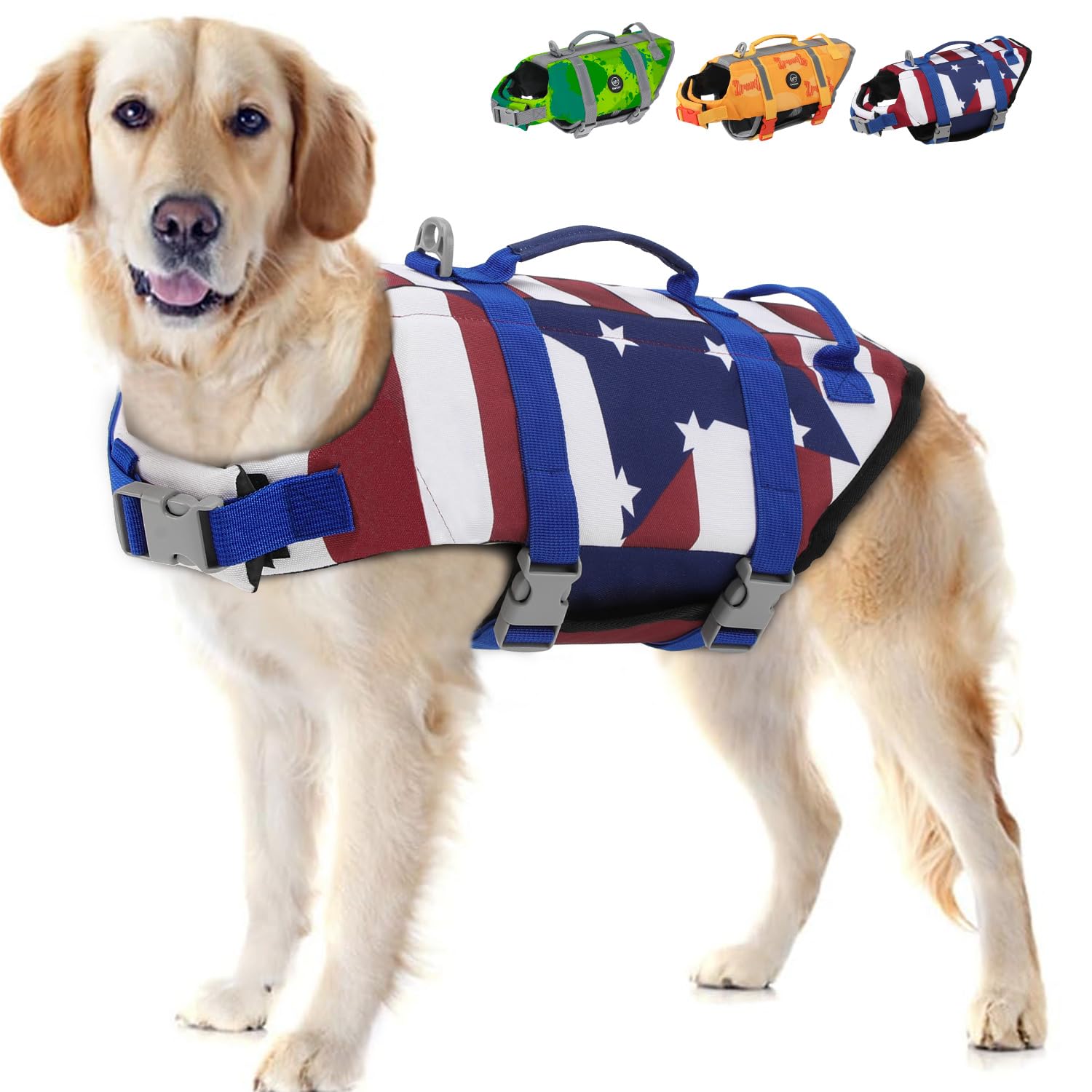 EMUST gilet sauvetage chien bleu design offrant confort et flottabilité pour sessions aquatiques.