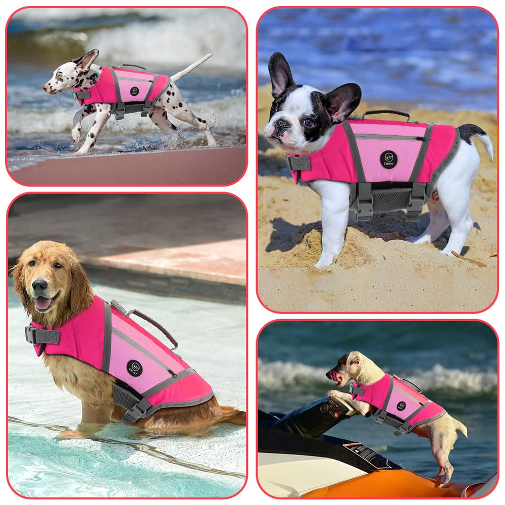 EMUST gilet sauvetage chien matériaux imperméables et respirants pour activités nautiques.