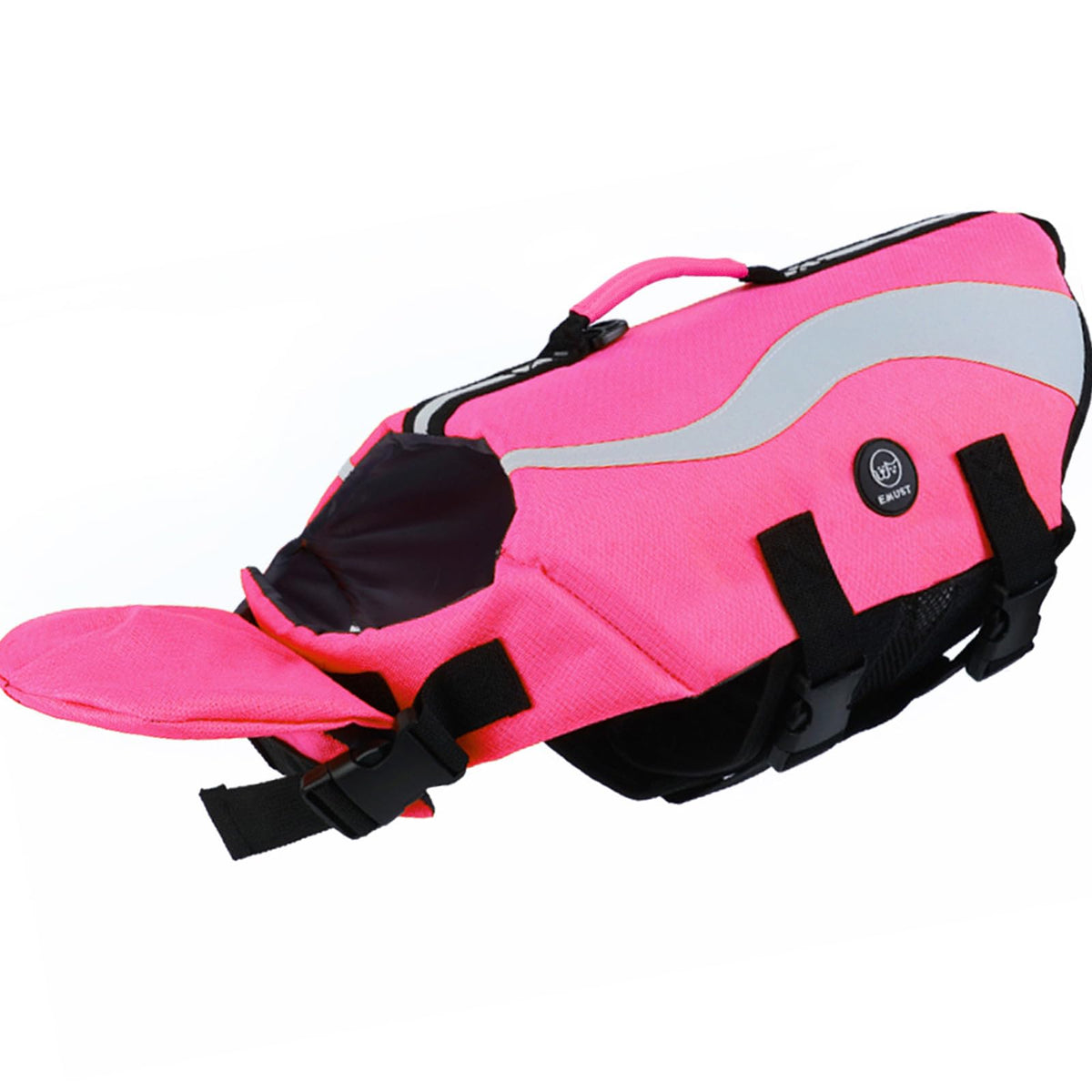 Gilet EMUST rose pour chien, étanche et respirant, sécurité aquatique.