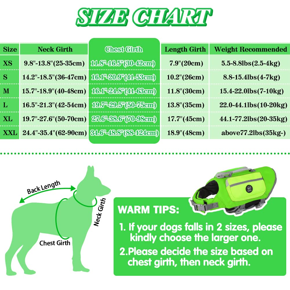 EMUST gilet-sauvetage-chien-tailles-diverses pour convenir à la plupart des chiens.