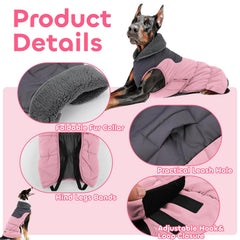 Manteau EMUST pour chien grand format L, tissu imperméable et coupe-vent en conditions pluvieuses.