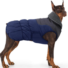 EMUST manteau chien grand L avec col en peluche et chaleur enveloppante pour l'hiver