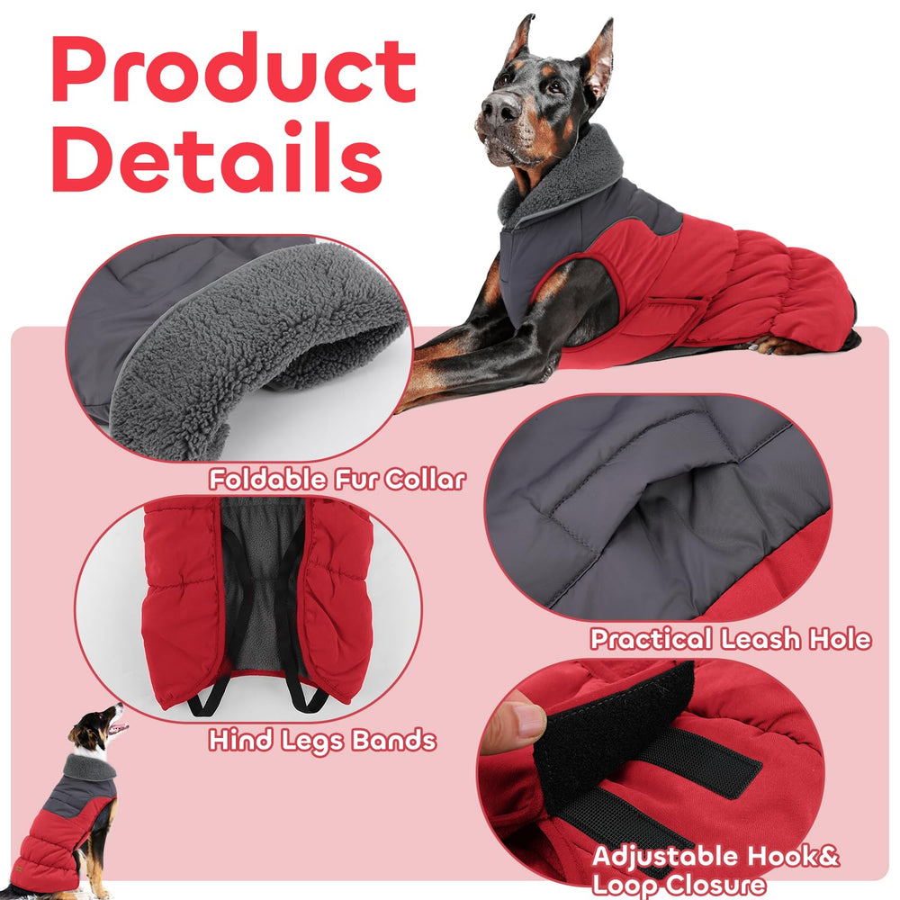 Manteau EMUST pour chien hiver avec bandes réfléchissantes pour meilleure visibilité.