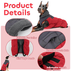 Manteau EMUST pour chien hiver avec bandes réfléchissantes pour meilleure visibilité.