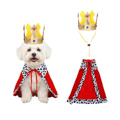 EMUTOL cape roi chien rouge, déguisement facile à enfiler pour Halloween