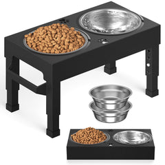 Enayplon: support-gamelles-sureleve-grand-chien, améliore l’ergonomie du repas.