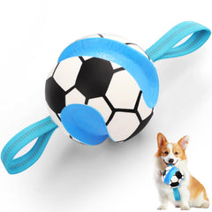 Eneston ballon-football chien avec attaches renforcées, pour tirage et jeux de lancer