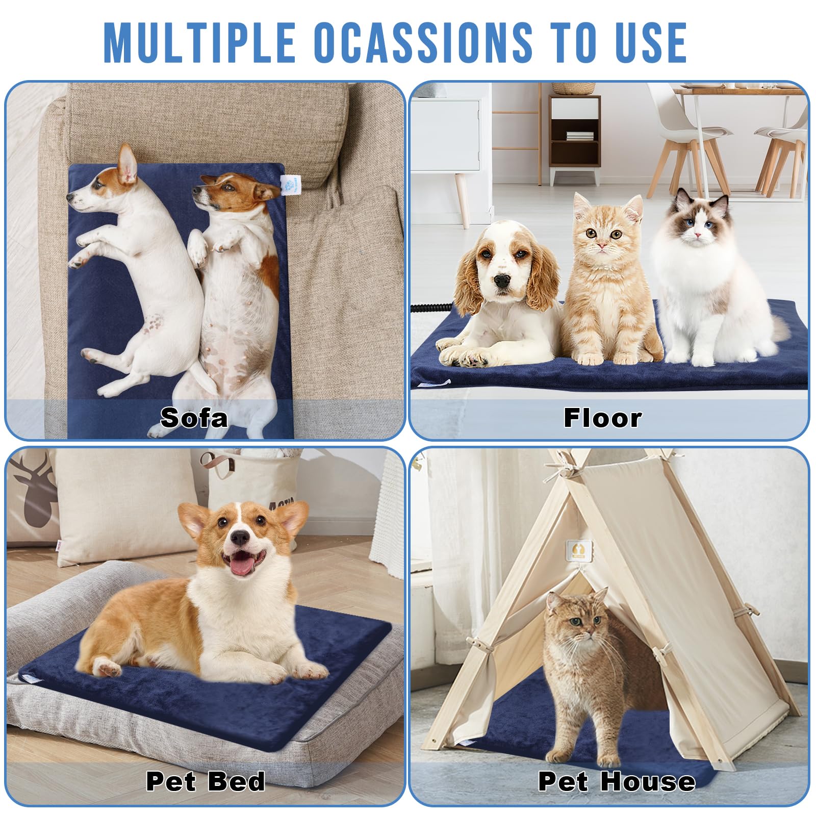 Dimensions 28x18 pouces ENJOY PET, espace confortable pour animaux