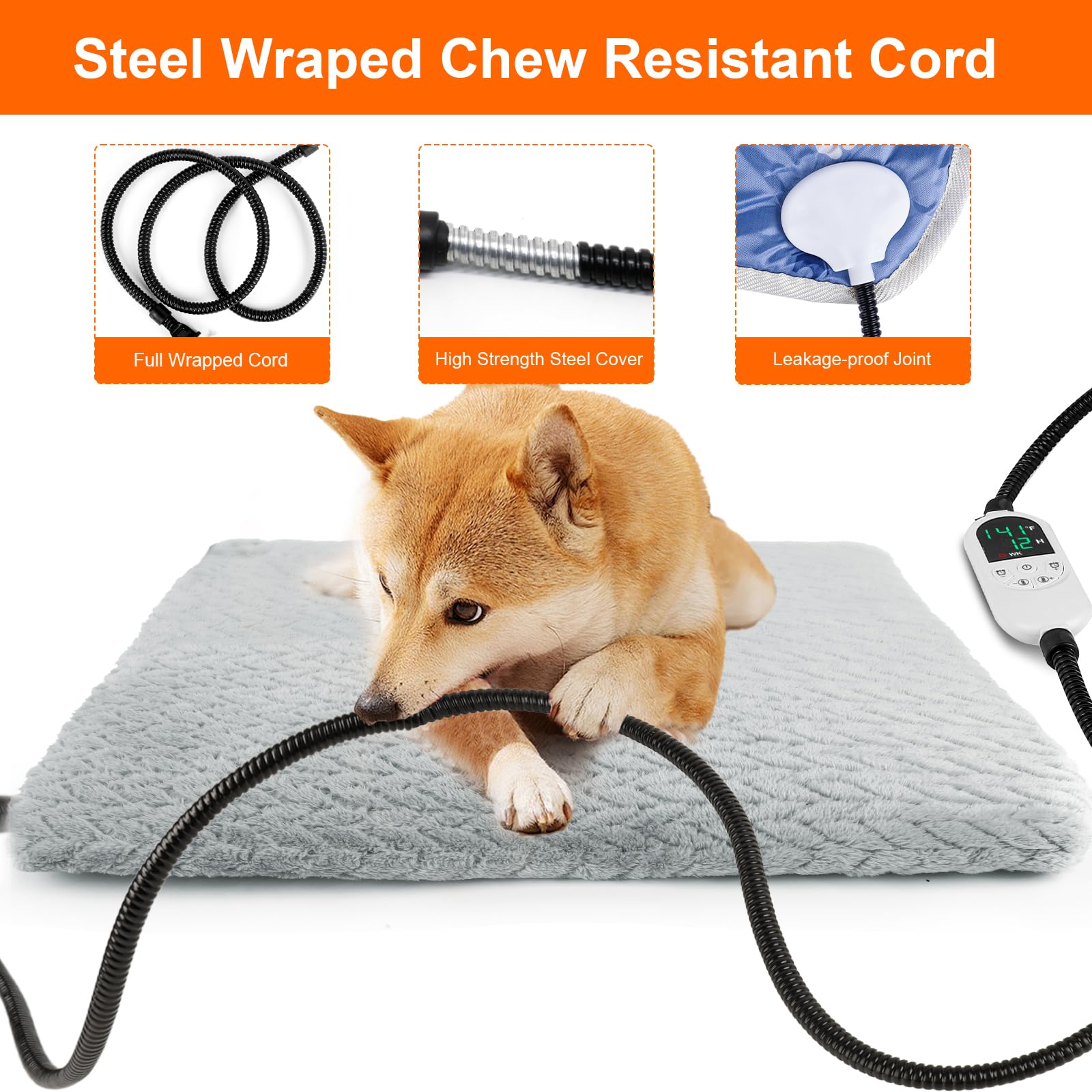 ENJOY PET tapis chauffant pour chien, chaleur stable pour les siestes.