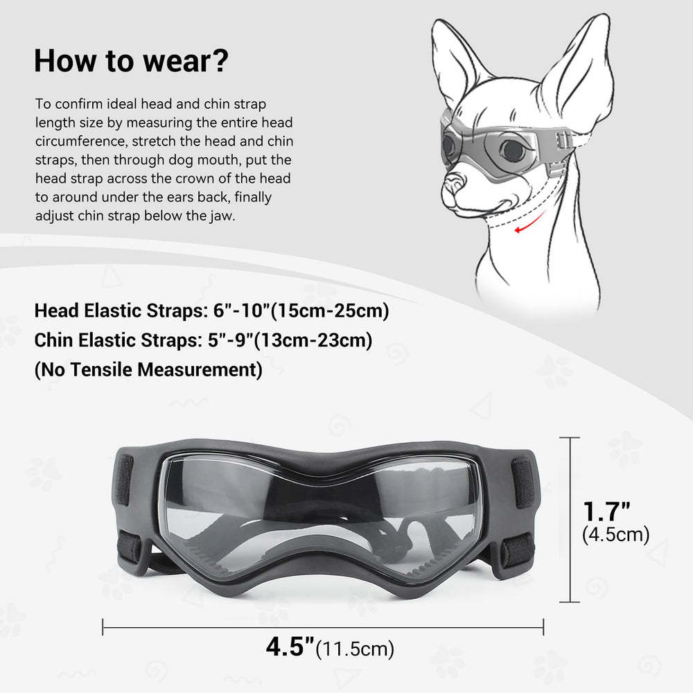 Enjoying lunettes chien petit sangles reglables pour un ajustement sûr