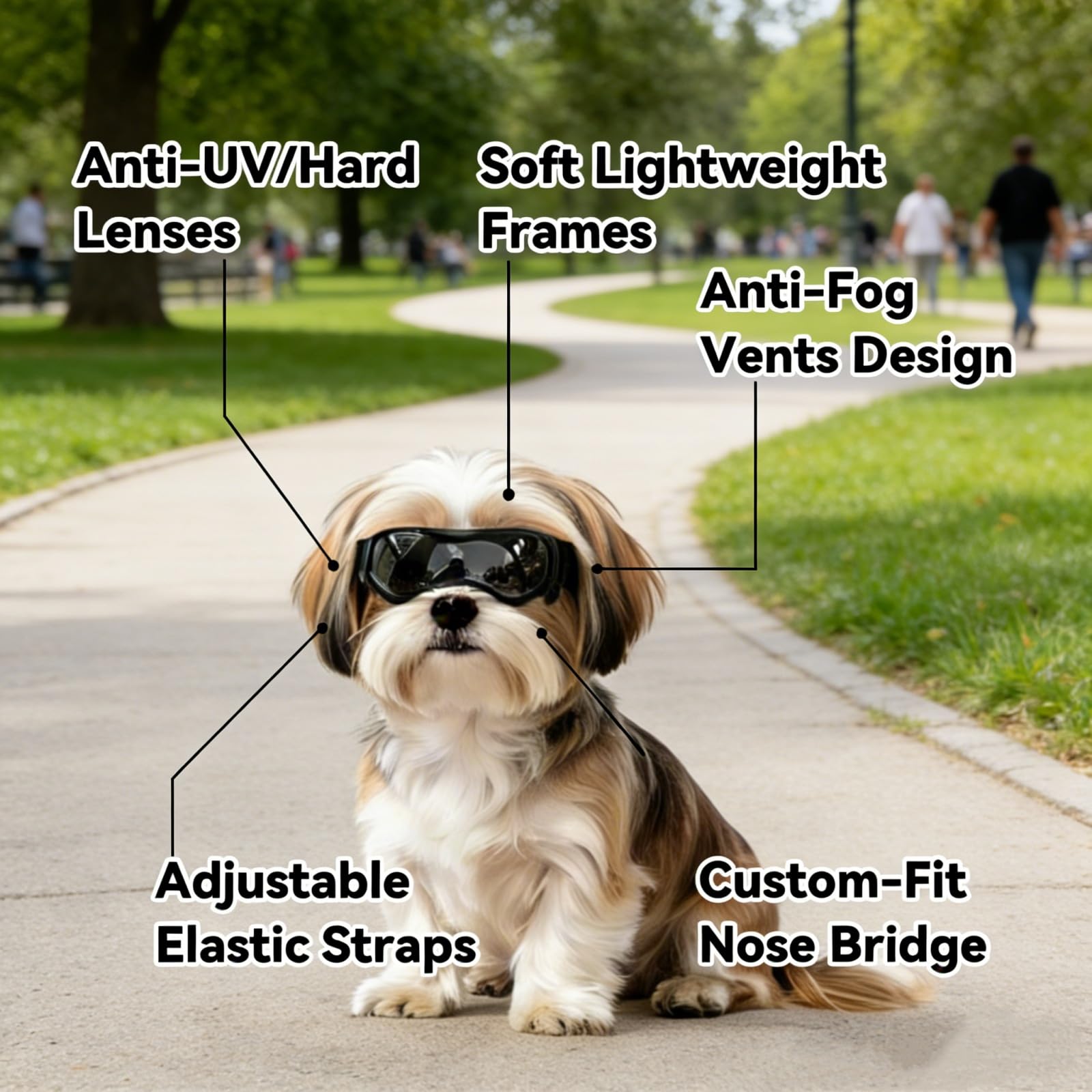 Enjoying lunettes chien petit ventilation pour éviter la buée