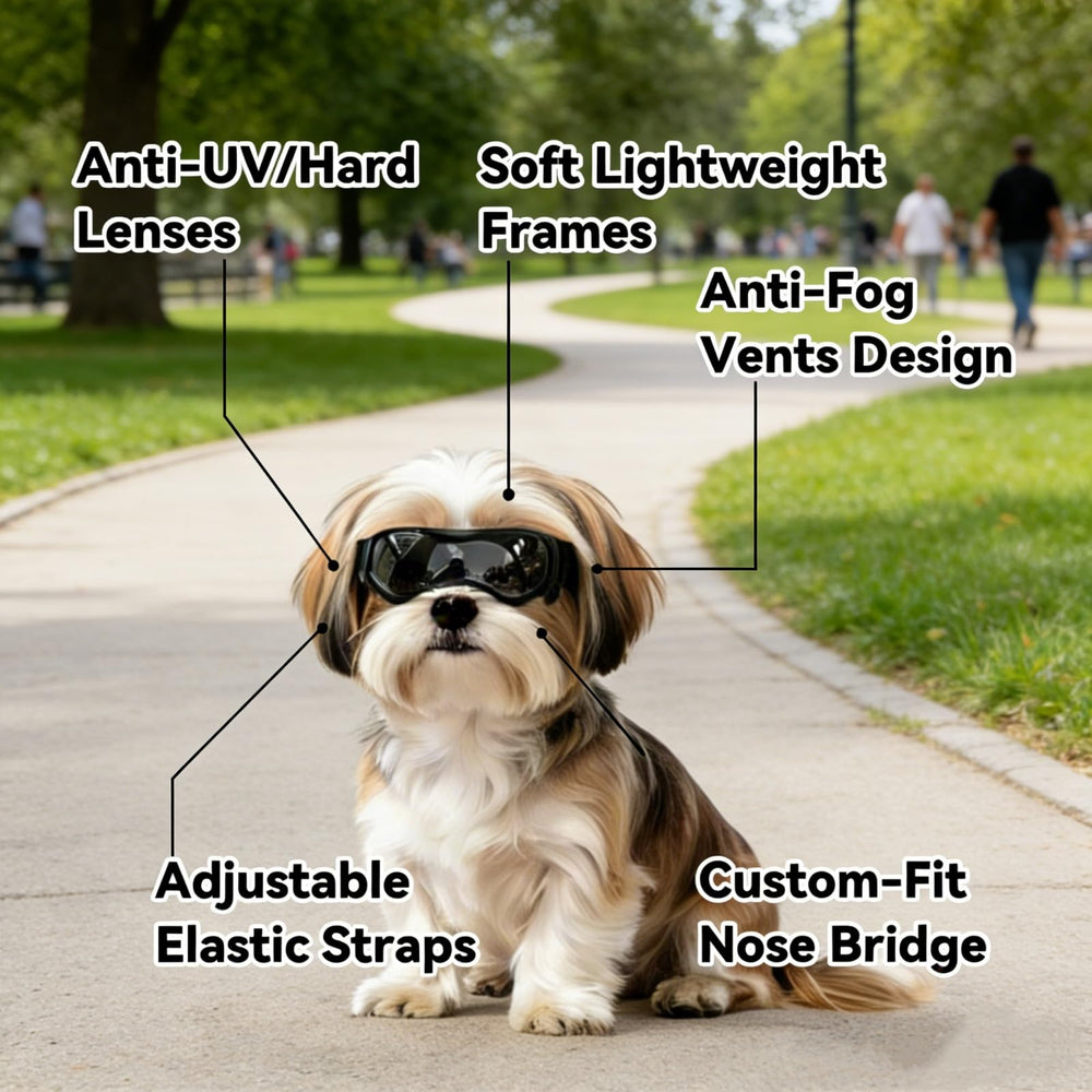 Enjoying lunettes chien petit ventilation pour éviter la buée