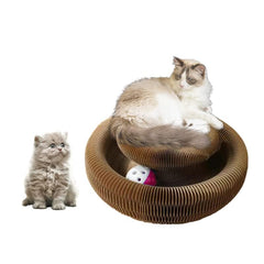 Enkman Kitty Kurlz Planche-Grattoir Chat Pliable, usage facile et rangement pratique.