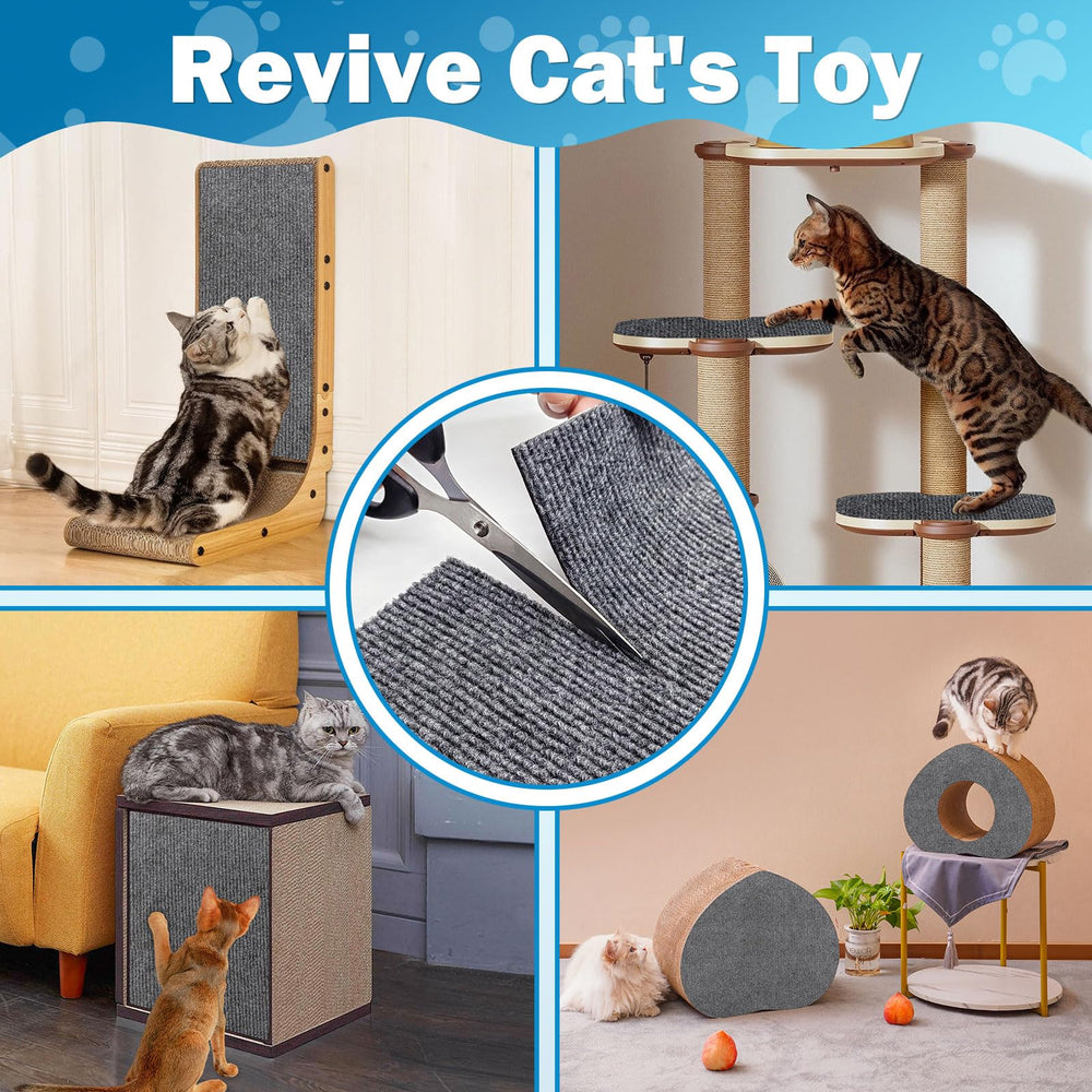 ENONCI Protège-tapis chat – feutre premium: texture réaliste qui satisfait le griffage.