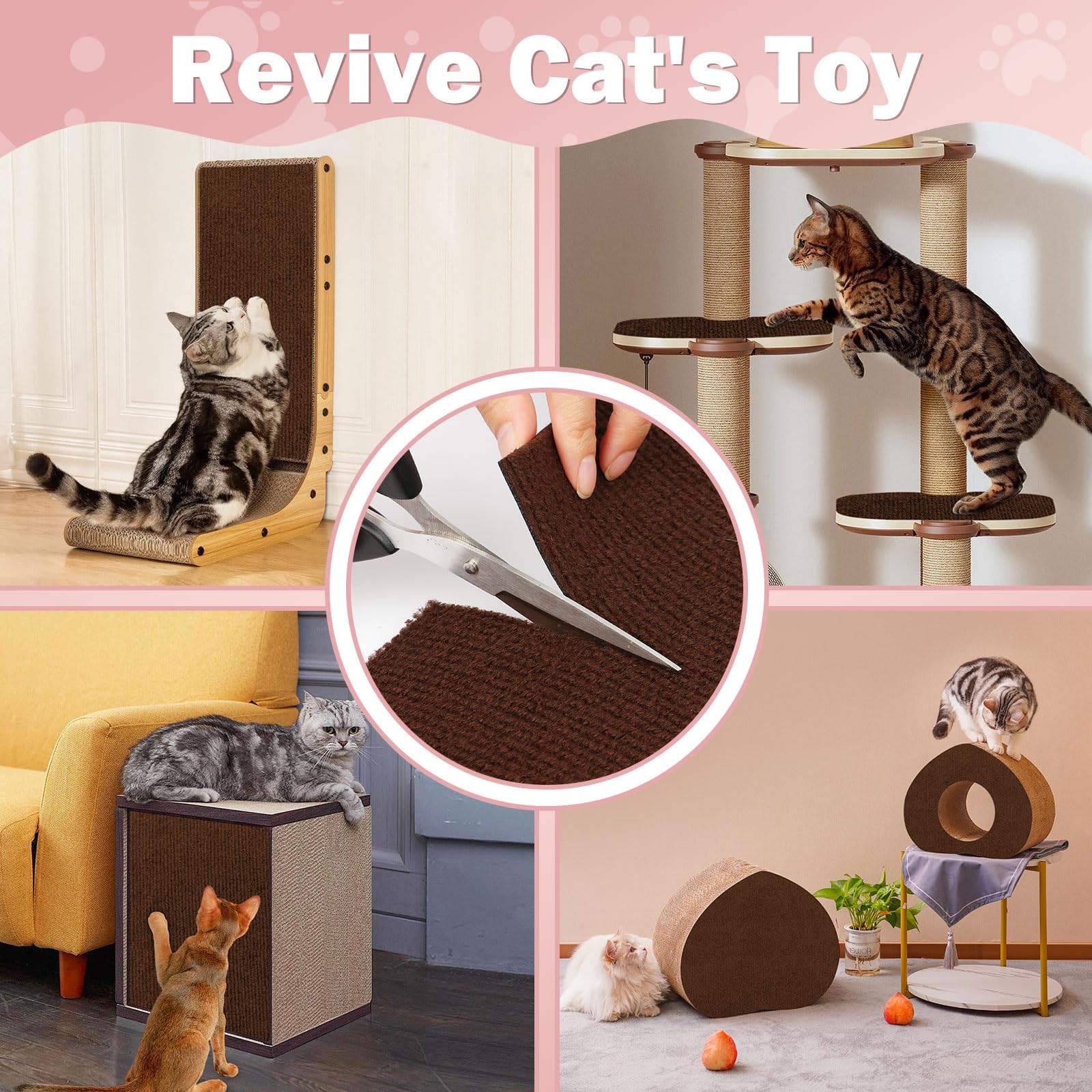 ENONCI taille-ajustable-protections-chat : s’adapte facilement à tout espace.