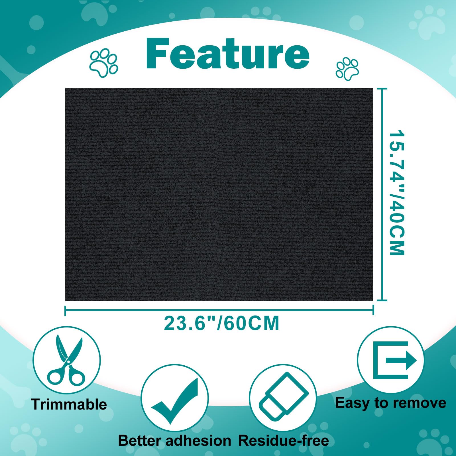 ENONCI le tapis peut être taillé pour s’adapter à différentes formes et dimensions.