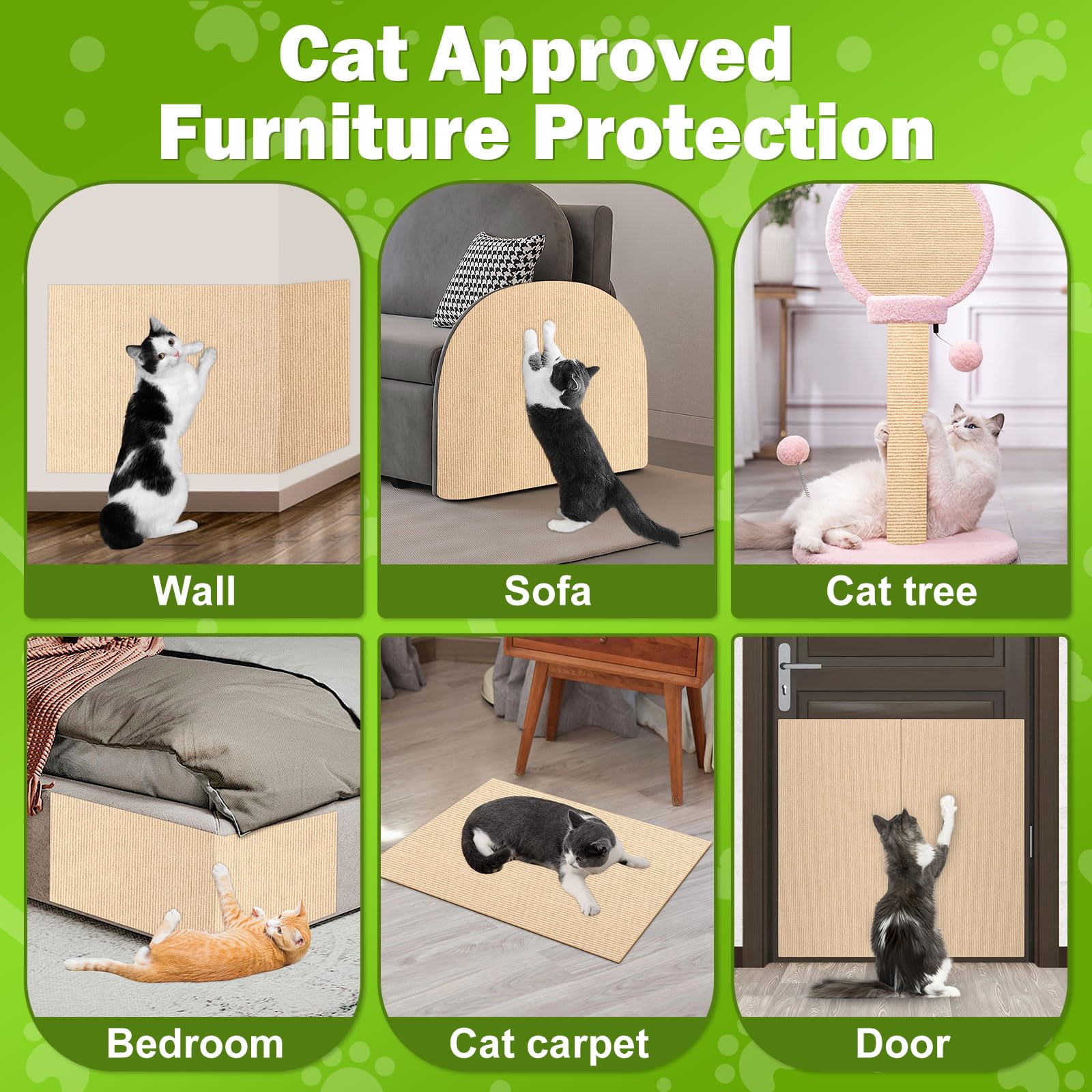 ENONCI Tapis Grattoir poteau, idéal pour posts et poteaux à chat.
