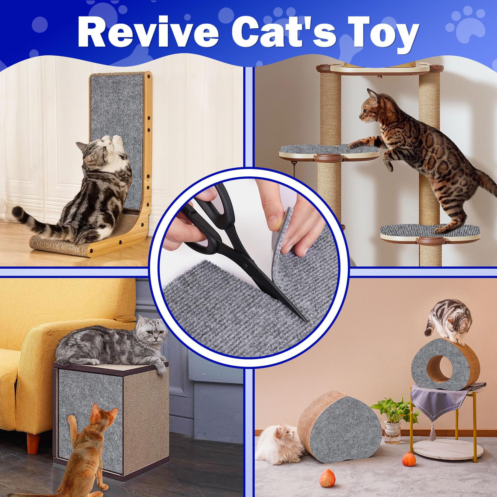 ENONCI tapis griffes chat réglable: ajustable à toutes les tailles.