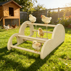 Perchoir Enrichoice poules PVC impermeable, nettoyage facile.