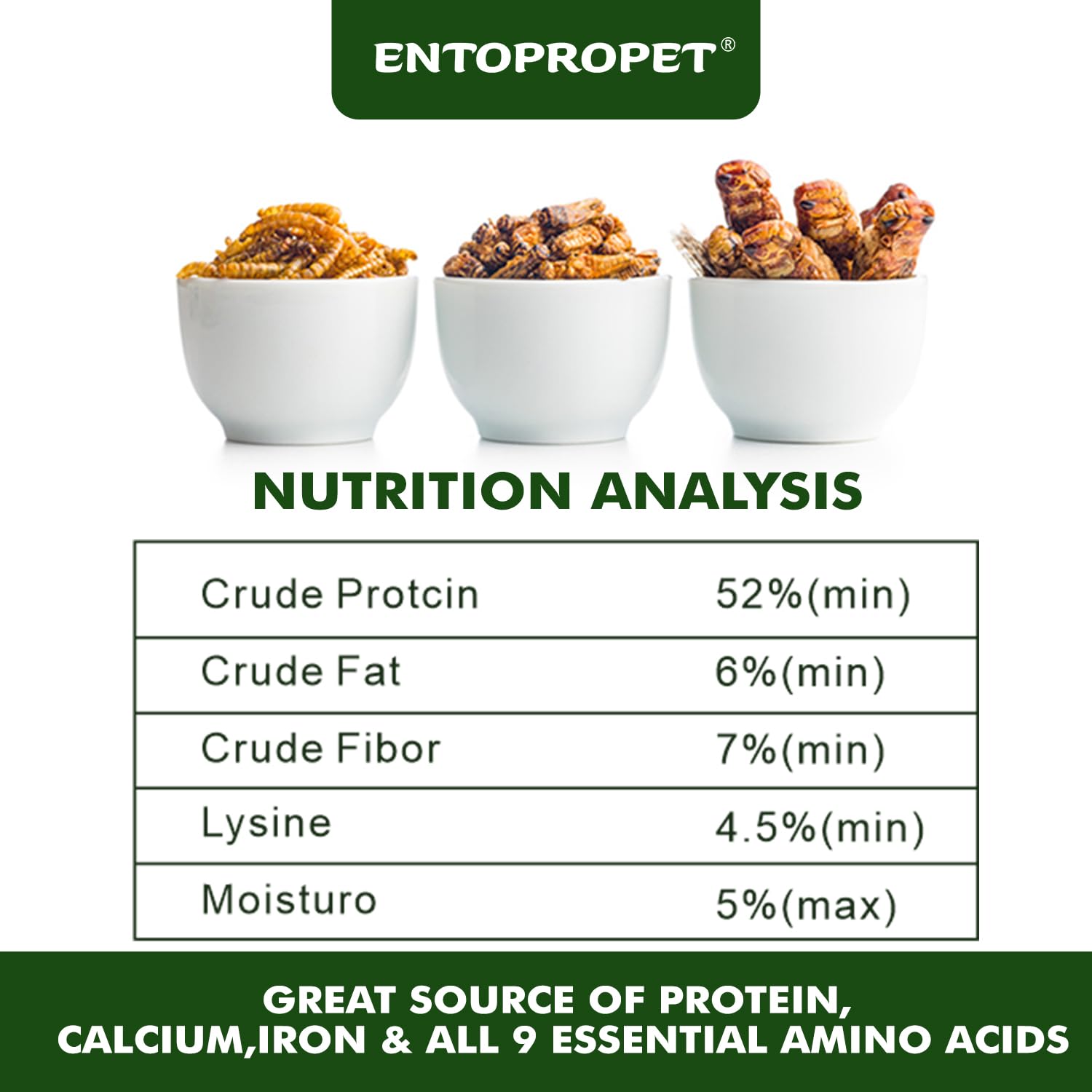Entopropet – emballage compact et pratique pour les repas rapides.