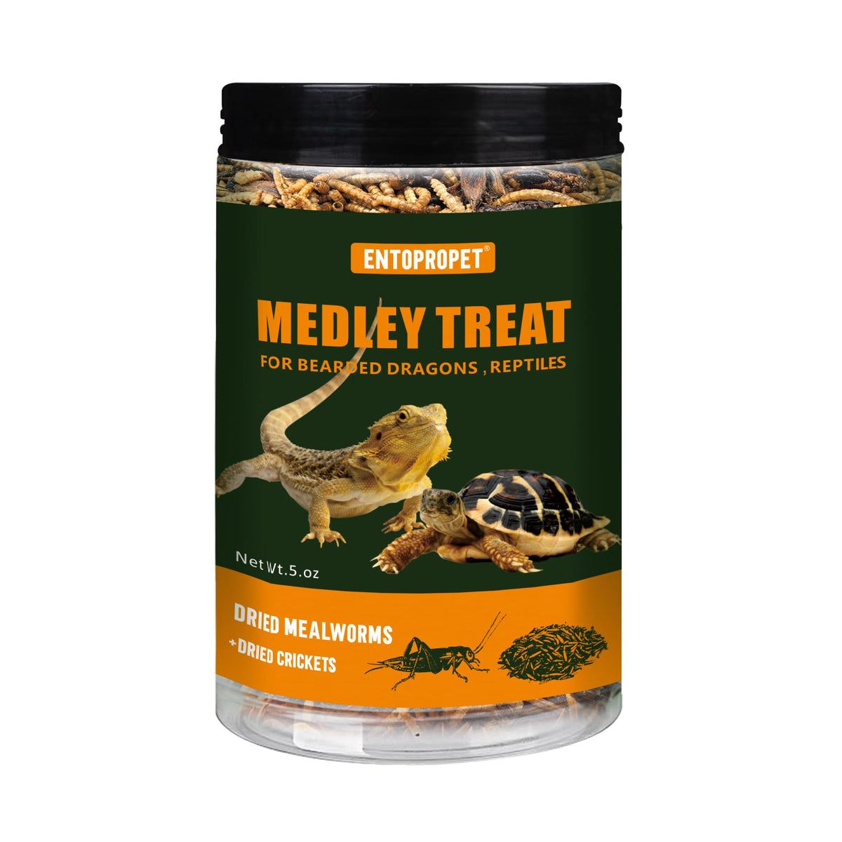 Entopropet – bouteille d’insectes séchés, idéal pour reptiles et poissons tropicaux.